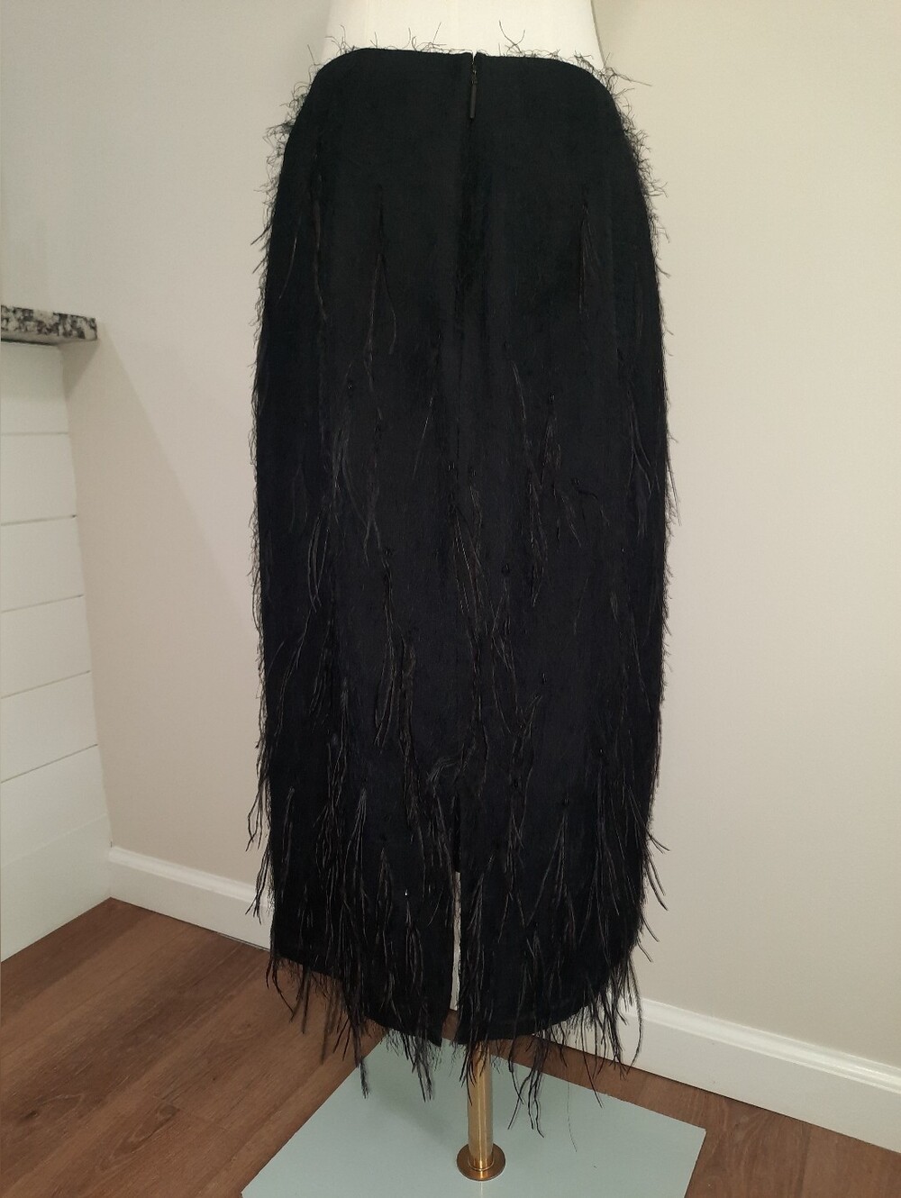 Jason Wu Collection 2016 Runway Ostrich Feather Midi Skirt With Silk Lining - Picture 4 of 9
